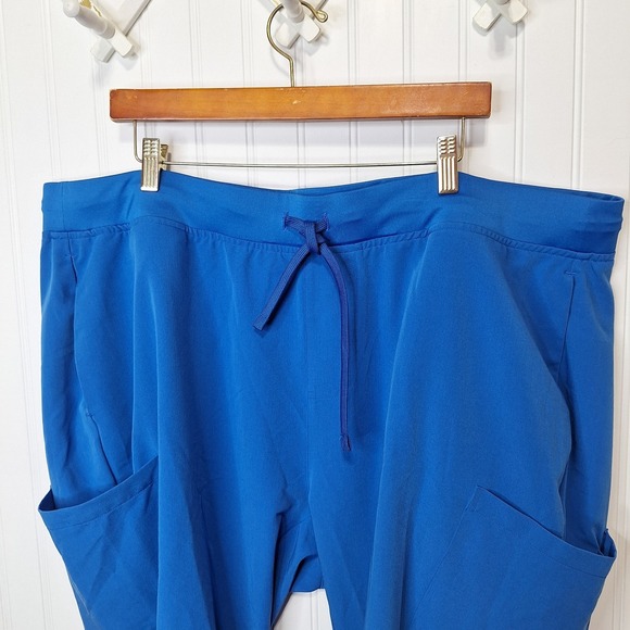 Mandala Womens 3XL Jogger Scrub Pants Blue Pull On‎ Pockets Medical Equa Tek - Picture 3 of 12
